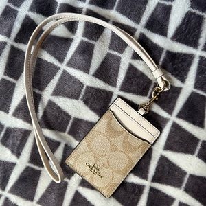 Coach lanyard in signature canvas